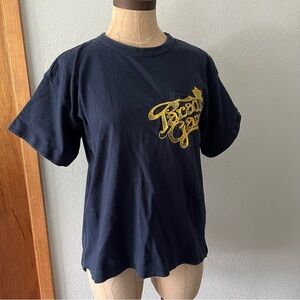 SACAI sz 1 S Navy Blue Short Sleeve Tshirt Tee Paradise Garage Side Zippers
